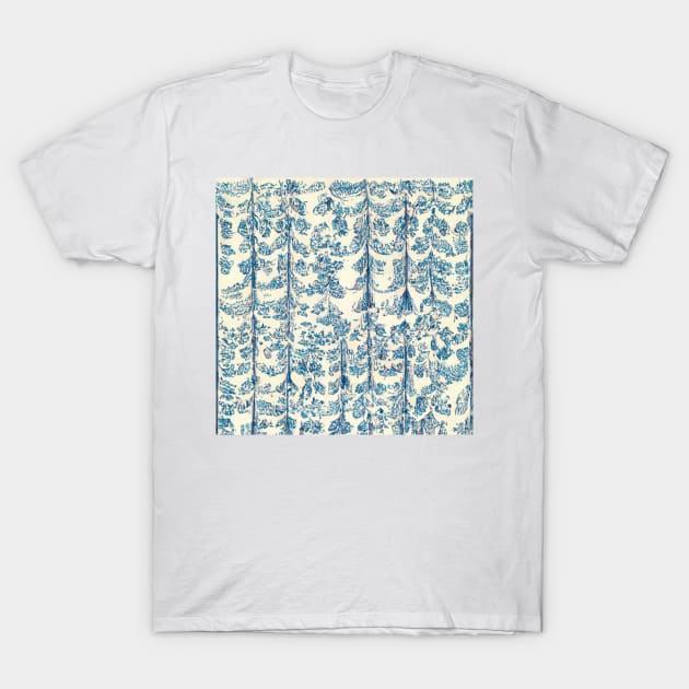 Toile de jouy V T-Shirt by hamptonstyle